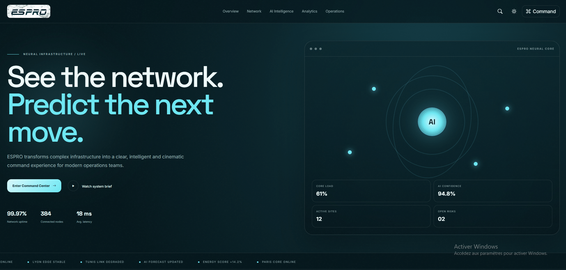 Template ESPRO Neural Infrastructure Command Center
