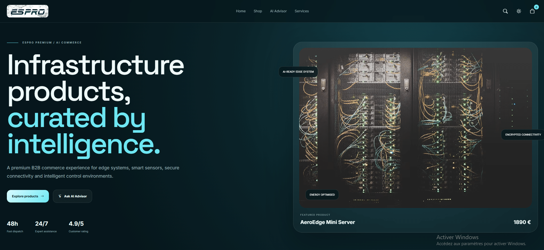Template ESPRO Premium AI Commerce Platform